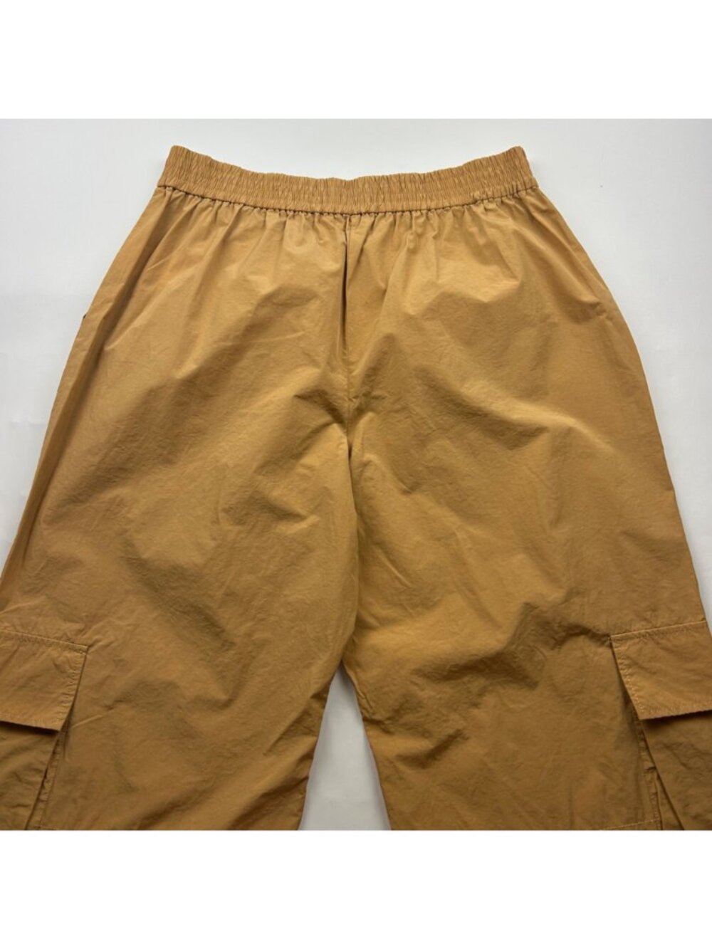 Pilcro Camel Brown Nylon Wide Leg Cargo Parachute Pant L - Picture 6 of 7